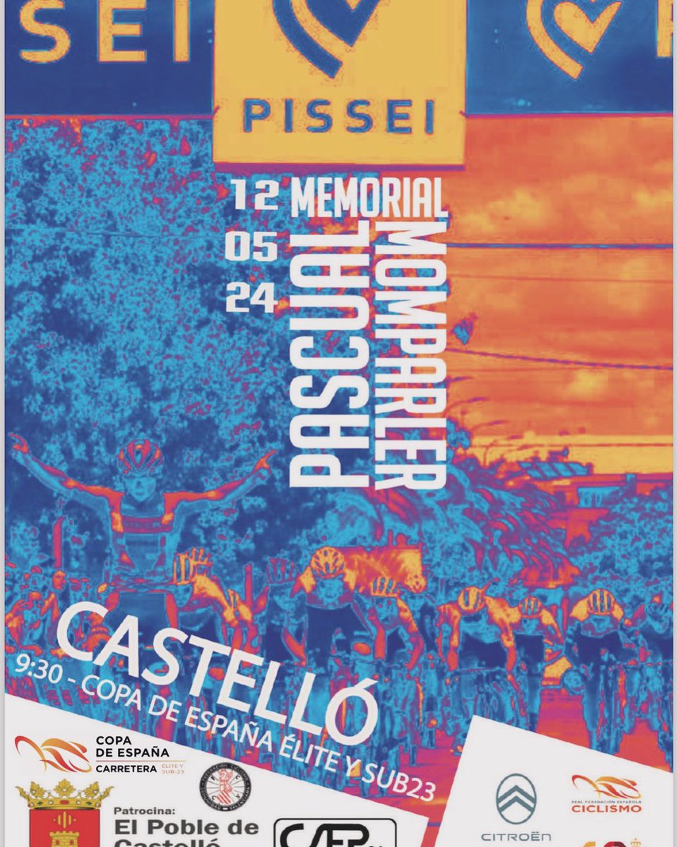 Mañana es el día!!!! Novena prueba de #copaespañaelitesub23 el lugar…. Villanueva de Castellón!!!!! @RFECiclismo #teamespciclismo OS ESPERAMOS!!!!!