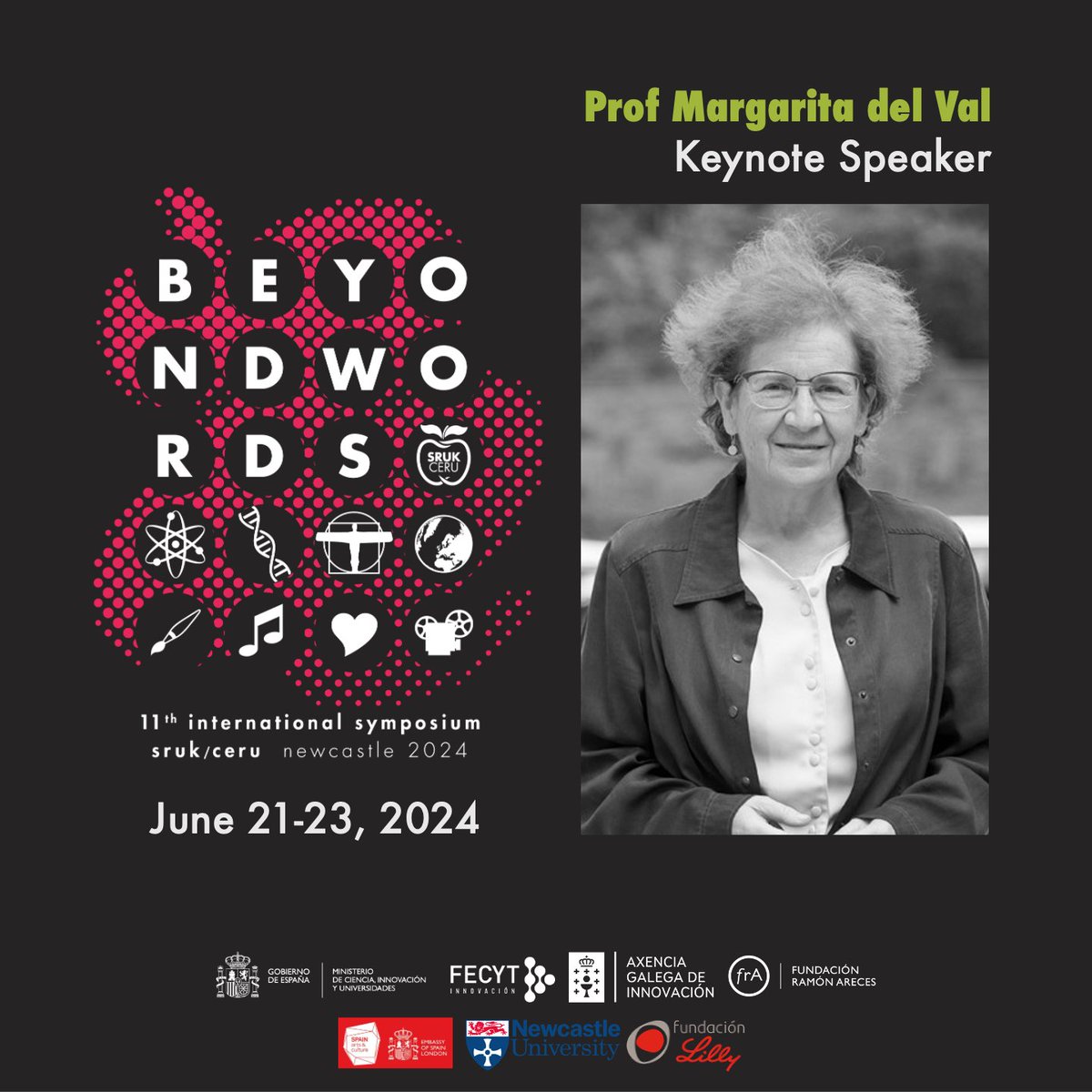 SRUK/CERU (@comunidadceru) on Twitter photo 🙌🥹We are beyond exited to introduce Prof Margarita del Val (<a href="/CBM_CSIC_UAM/">Centro de Biología Molecular Severo Ochoa</a>) as the Keynote speaker of the #XISRUKSymposium!🔥
Do not miss the chance to learn from one of the best in #Newcastle!🌉
ℹ️+🎟️: symposium.sruk.org.uk/event-2024/ 🙌🥹We are beyond exited to introduce Prof Margarita del Val (<a href="/CBM_CSIC_UAM/">Centro de Biología Molecular Severo Ochoa</a>) as the Keynote speaker of the #XISRUKSymposium!🔥
Do not miss the chance to learn from one of the best in #Newcastle!🌉
ℹ️+🎟️: symposium.sruk.org.uk/event-2024/