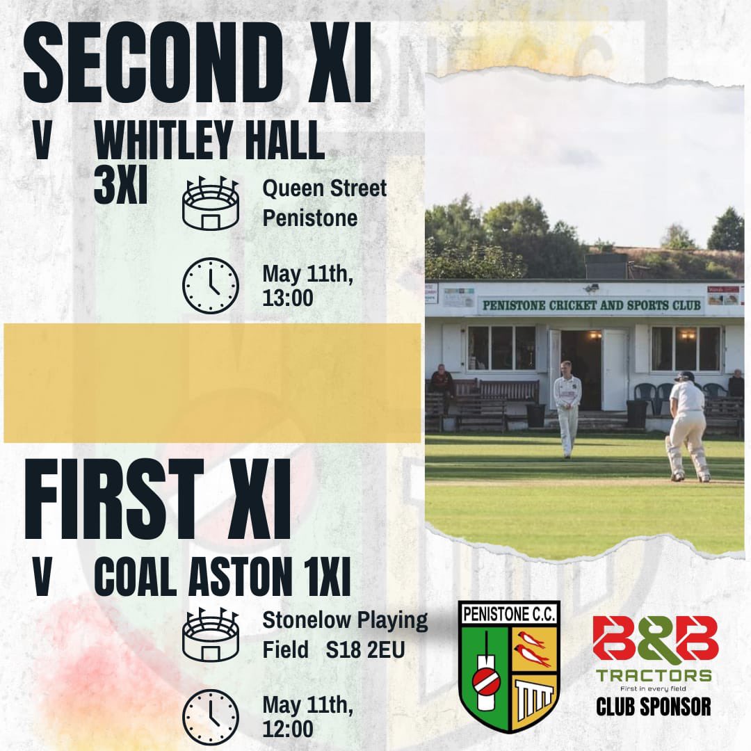 Penistone CC (@penistonecc) on Twitter photo game week 2 for your <a href="/bandbtractors/">B&B Tractors</a> and both teams playing today. If you are out and about give the lads some support..
Bar open at Queen Street - all your favourites on hand ๐ป๐ฅ๐น๐ท๐ง๐ง game week 2 for your <a href="/bandbtractors/">B&B Tractors</a> and both teams playing today. If you are out and about give the lads some support..
Bar open at Queen Street - all your favourites on hand ๐ป๐ฅ๐น๐ท๐ง๐ง