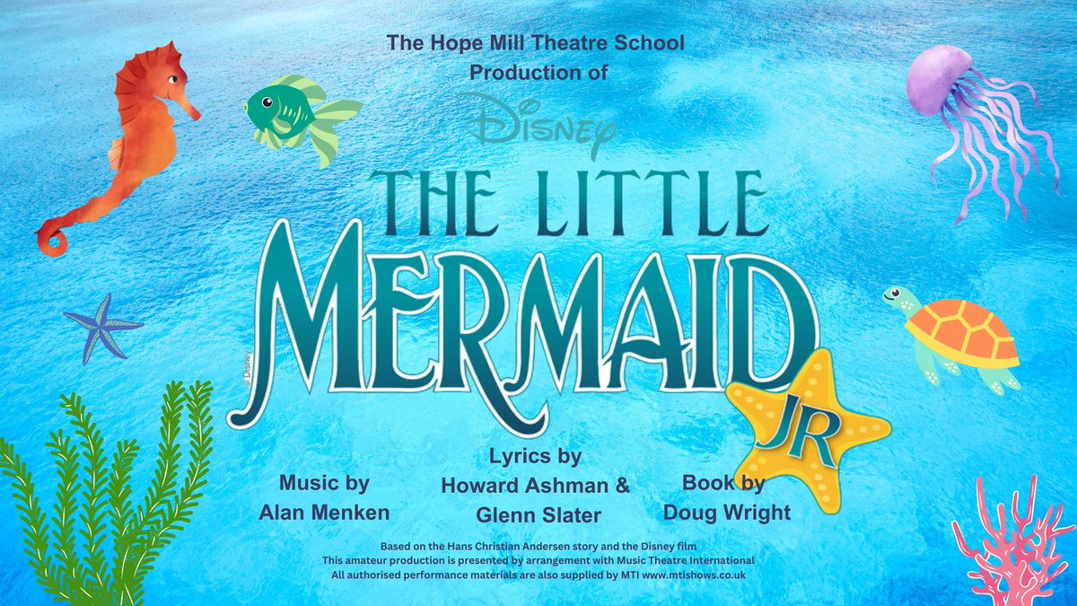 Hope Mill Theatre School are back for their third annual summer musical. After the success of Annie and Shrek – you do not want to miss out on an all singing, all dancing, trip under the sea! 🎟️ hopemilltheatre.co.uk/event/the-litt…