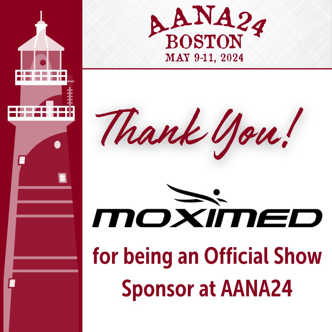 AANA would like to thank Moximed for being an Official Show Sponsor at AANA24!