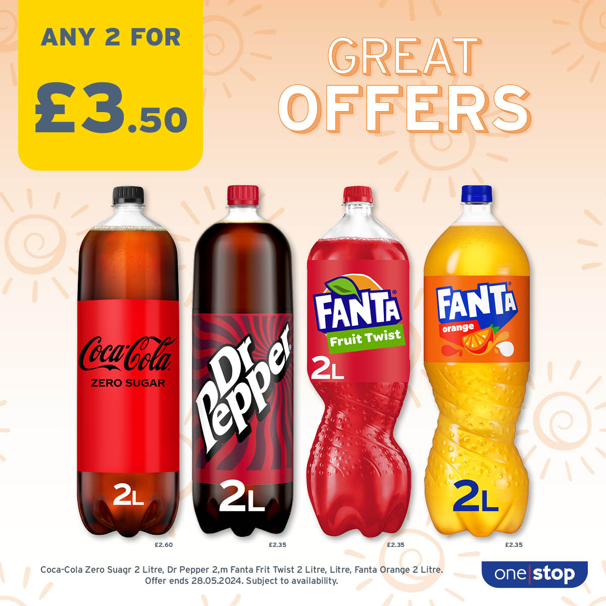 Getting ready for a garden party? Stock up on your favourite soft drinks now! 🥤 Find your local store 👉 onestop.co.uk/store-finder/ Subject to availability. Participating stores only.