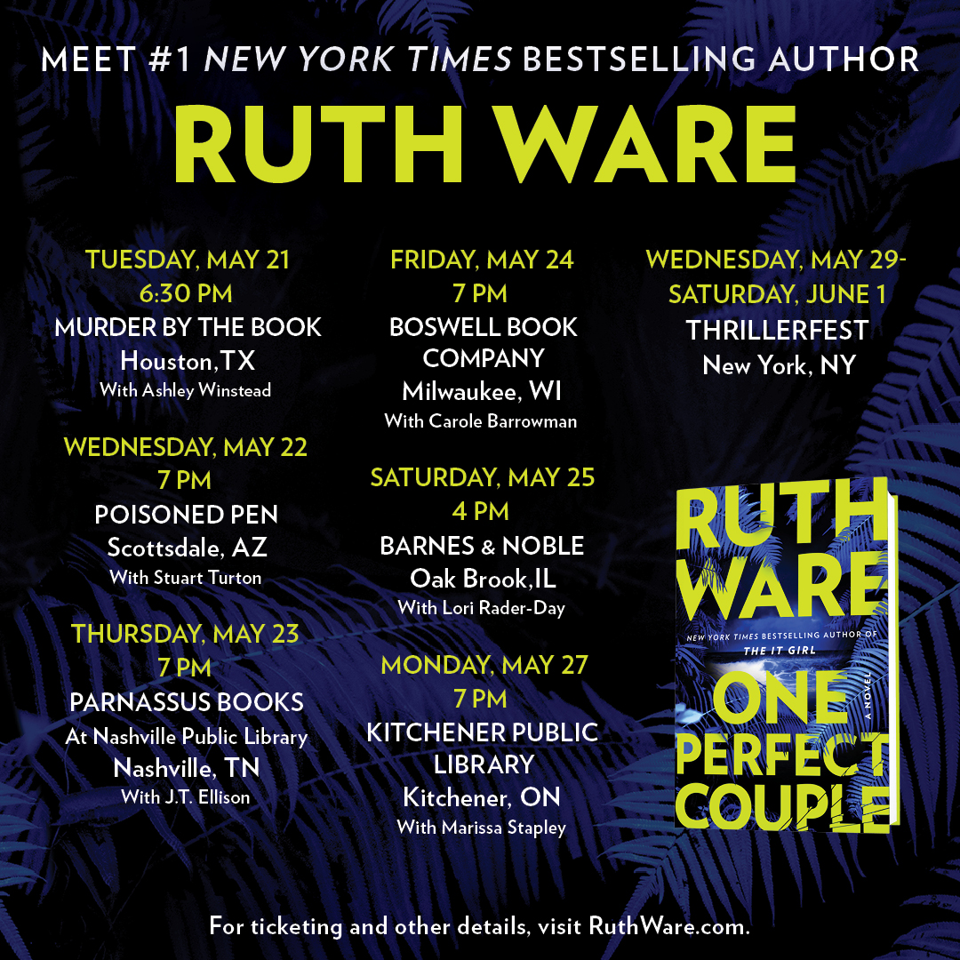 In case you missed it, I'm going on tour! Check out ruthware.com/news-and-event… for links and full details. I really hope to see you on the road!