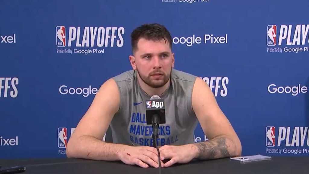 Reporter reveals why Luka Doncic (and everyone else) heard NSFW noises during his post-game press conference ftw.usatoday.com/2024/05/maveri…