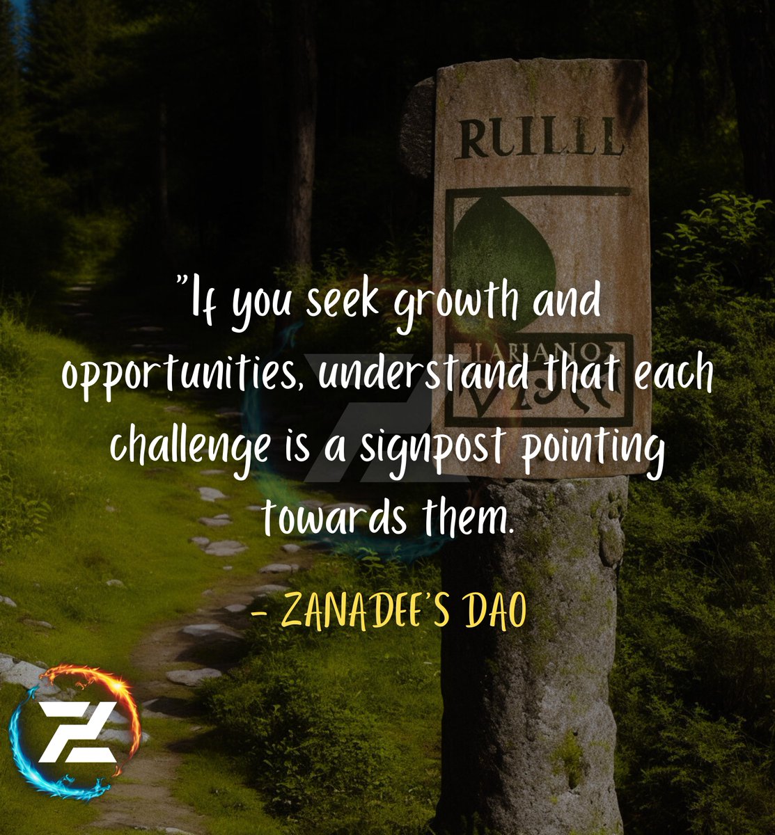 Signposts of Growth

“If you seek growth and opportunities, understand that each challenge is a signpost pointing towards them.

#ContemplateLife #SelfGrowth #Spirituality #LearnFromFailures #Success

Zanadee’s Dao
