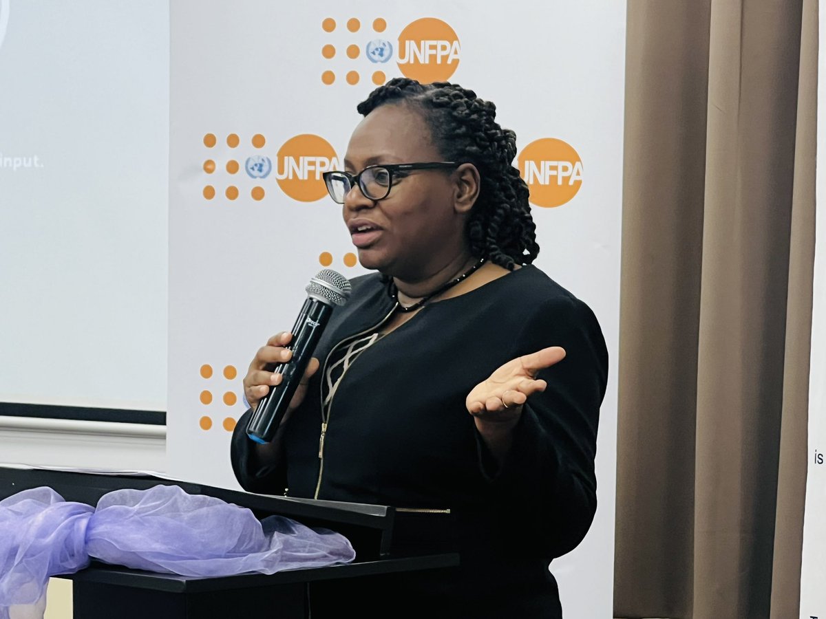 UNFPA_Namibia's tweet photo. "In Namibia, midwives play a crucial role in ensuring safe deliveries and saving lives. Over 94% of women receive antenatal care from skilled providers, and 80% of deliveries occur in facilities with certified midwives. - Erika Goldson, @UNFPA Rep at #IDM2024 commemoration. https://t.co/ZjEGEeDrKM