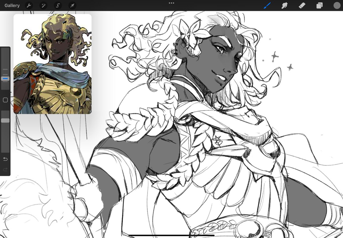 itataminn's tweet image. Apollo WIP from Hades II✨🎶🏹☀️.
#HadesGame #wip #Hades2