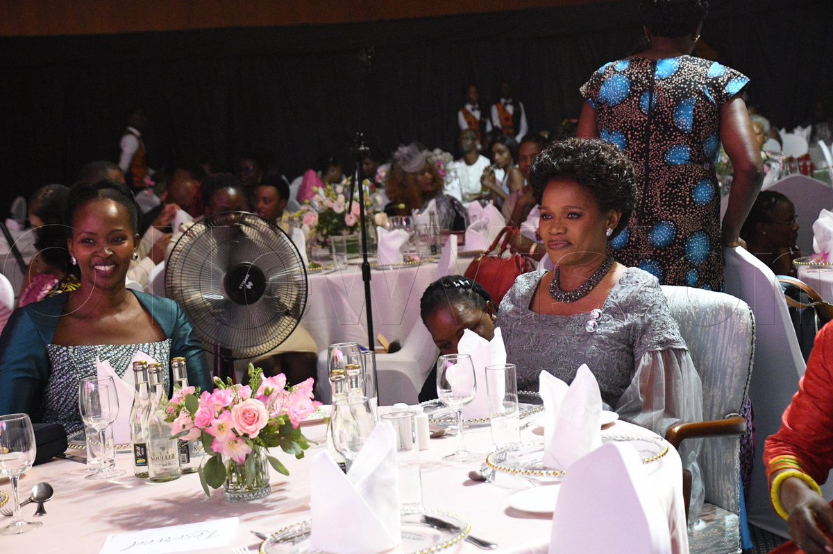 Mama Charlotte Kainerugaba with Mama Sylvia Naginda attended a dinner on Thursday through the Nabagereka Fund to raise mental health awareness and fundraise money to treat people with mental problems in Buganda