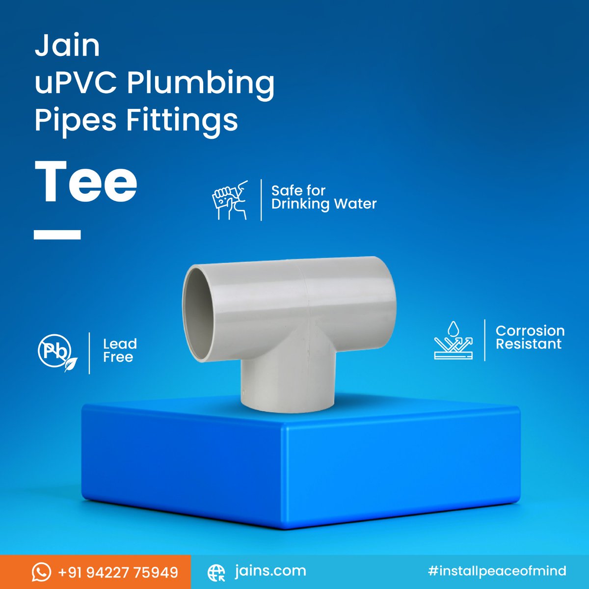 Introducing Jain Plumbing's uPVC TEE Fitting: The ultimate solution for  safe, durable, and eco-friendly plumbing! 💧 Say goodbye to corrosion  worries and hello to peace of mind. #JainPlumbing #UPVC #SafeWater