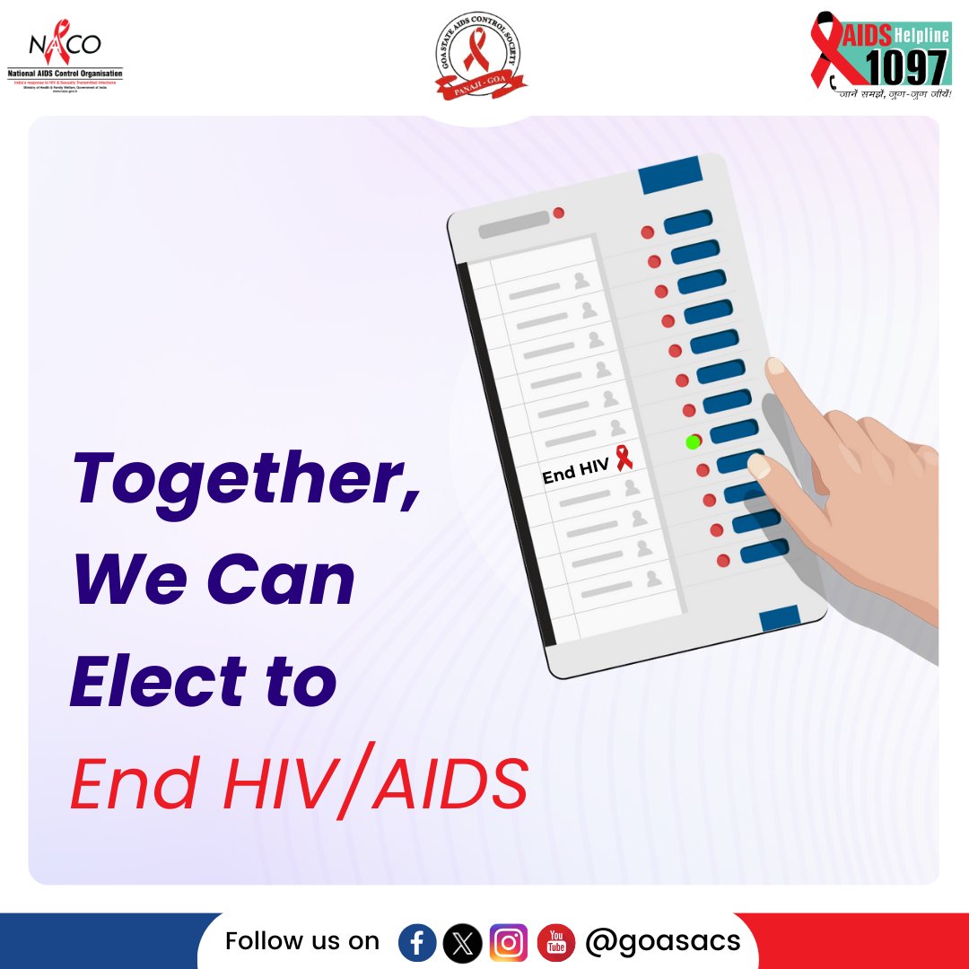 Let's be informed about HIV/AIDS, and choose to end HIV/AIDS together! #HIVAwareness #EndAIDS #HIVPrevention #IndiaFightsHIVandSTI #LetCommunitiesLead #NACOApp #dial1097 #HIV #AIDS #hivaidsawareness #goasacs