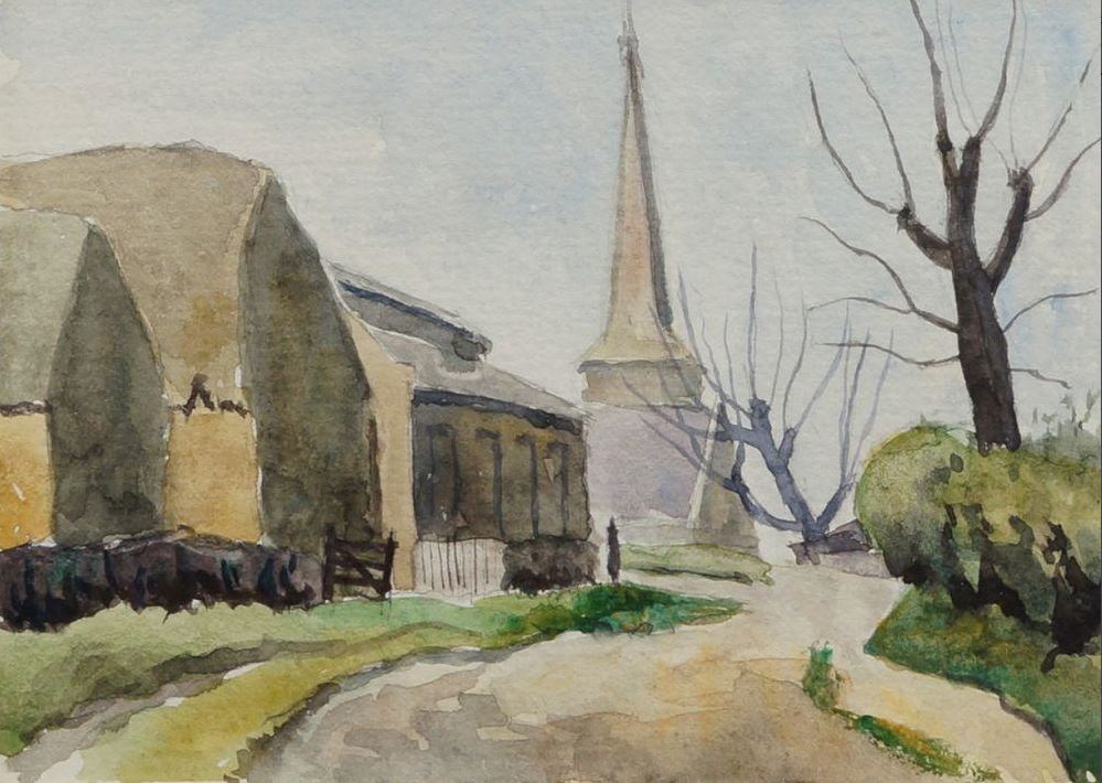 Good morning, Tom @tomemurtha & thank you, as always. Enjoy your day @GoldsmithsUoL reunion today: it will be good to see old friends. There aren't many ELG images 'South of the River' but here's a sketch of 'St James' Church, Kidbrooke' by Elwin Hawthorne. #ElwinHawthorne #ELG
