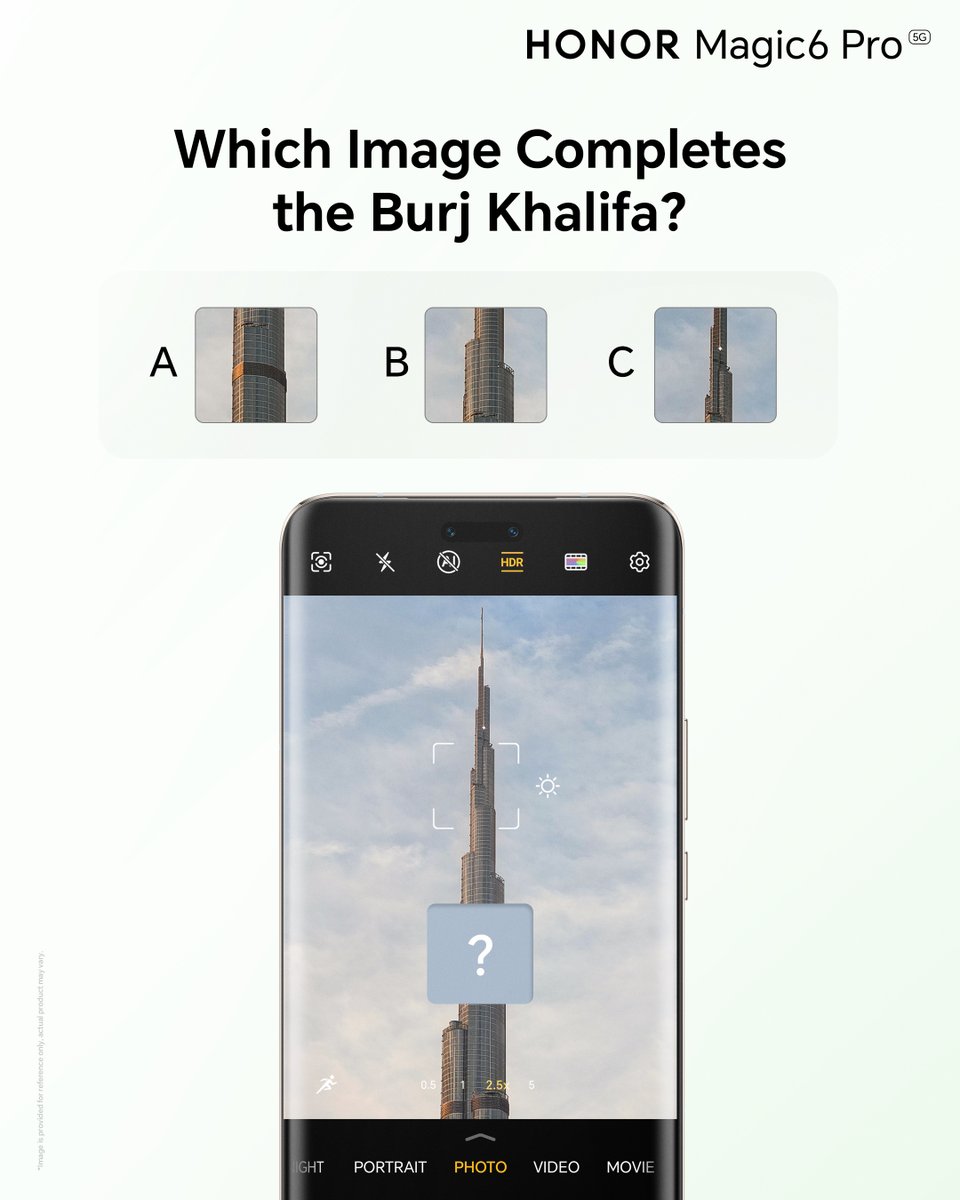 It's time for a challenge! Which letter completes the Burj Khalifa picture? 🤔🤔 Reply down below with one of the letters. 👇👇 تحدي جديد! أي حرف يكمل صورة برج خليفة؟🤔 علق بإجابتك في الأسفل.👇