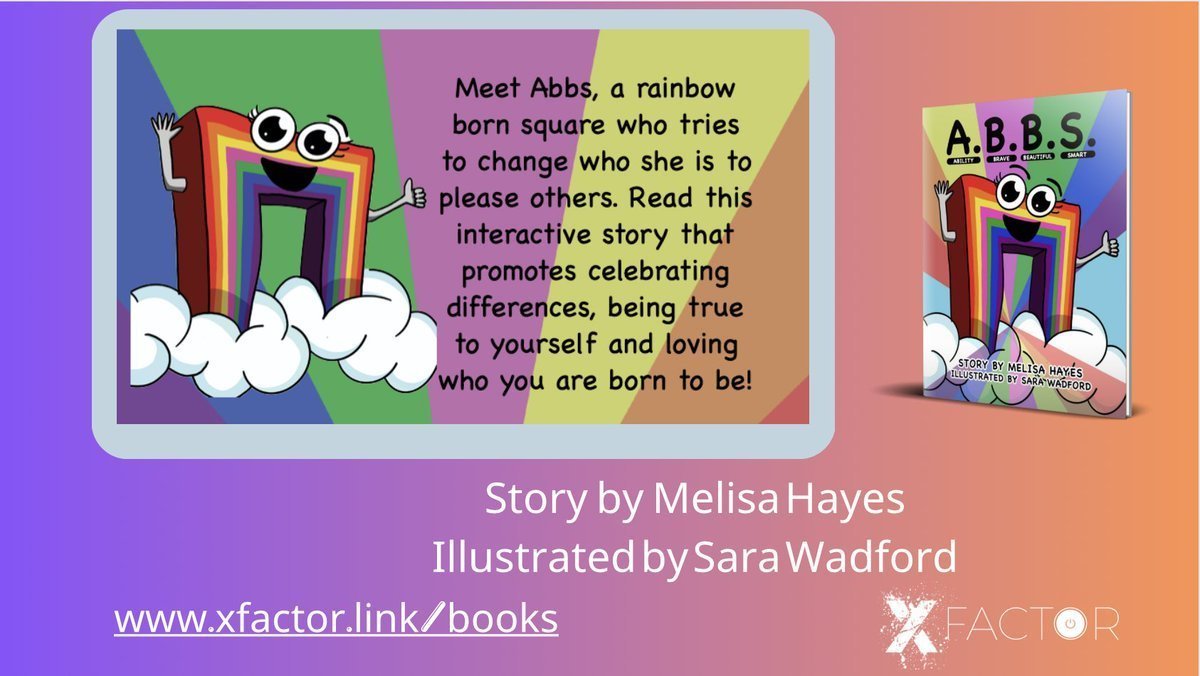 Meet ABBS Amazing story about a square rainbow with extra stripe. An important books about #DownSyndrome awareness by the wonderful @MrsHayesfam Check it out at: xfactor.link/books @MatthewXJoseph @mbfxc @annkozma723 @PHerediaEDU @phintz @ChristineBemis2 @Doctor_Harves