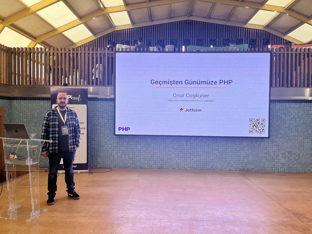 Platin sponsorumuz @JotformTurkiye ekibinde Director of Engineering olarak çalışan Onur Coşkuner, 'Geçmişten Günümüze PHP' sunumu ile Salon 1'de bizlerle! 🤩

#PHPKonf #PHPKonf24