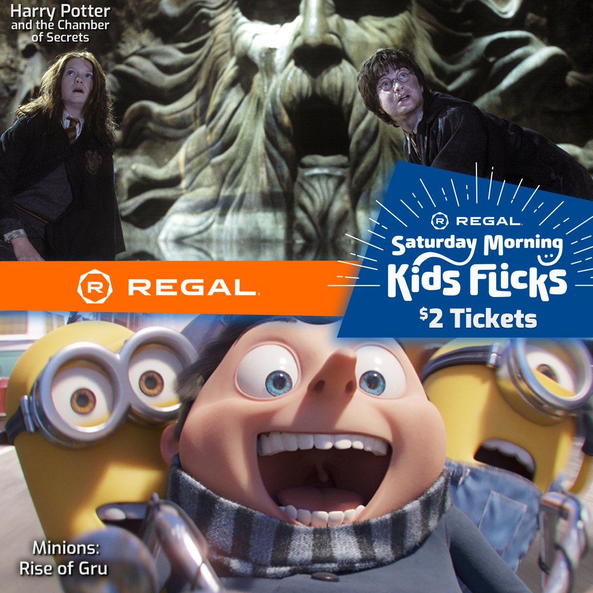 Needing a Parseltongue or Minion translator to help me say, 'Let's go to the movies.' 🎟️ regmovi.es/497M7qI