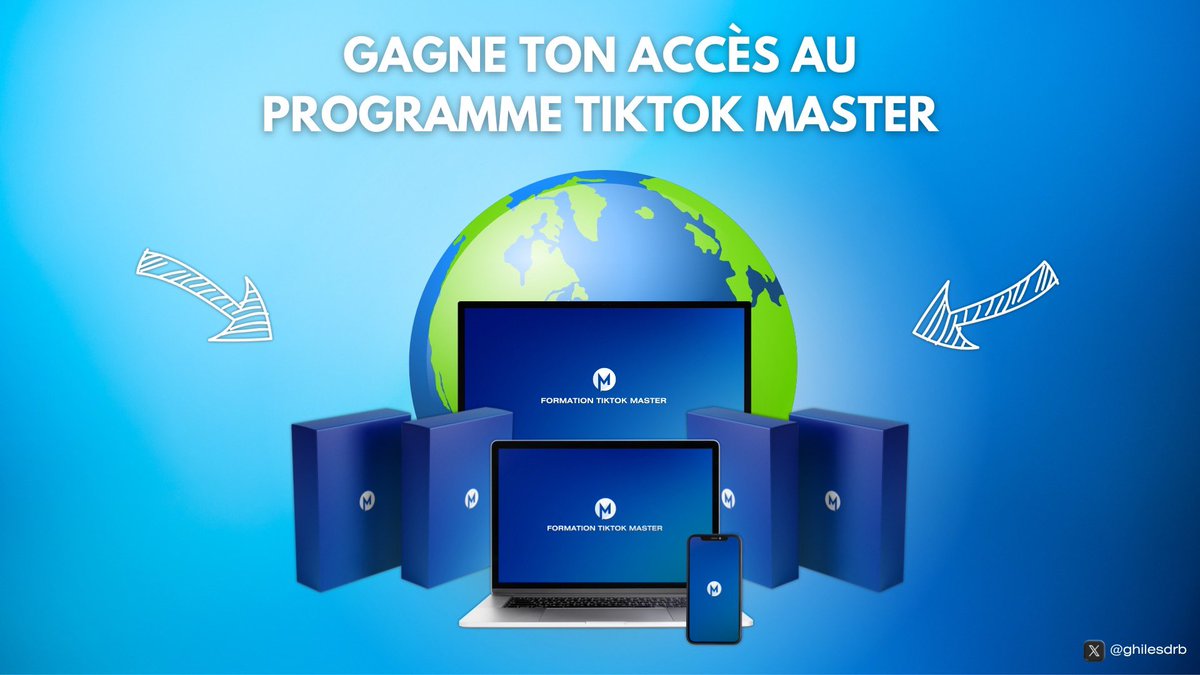 J’offre 3 ACCÈS à mon programme TIKTOK MASTER 🎁

Pour participer :

Like ❤️
Retweet 🔁
Follow <a href="/ghilesdrb/">Ghilès</a>

Tirage au sort demain à 20h ! ⏰