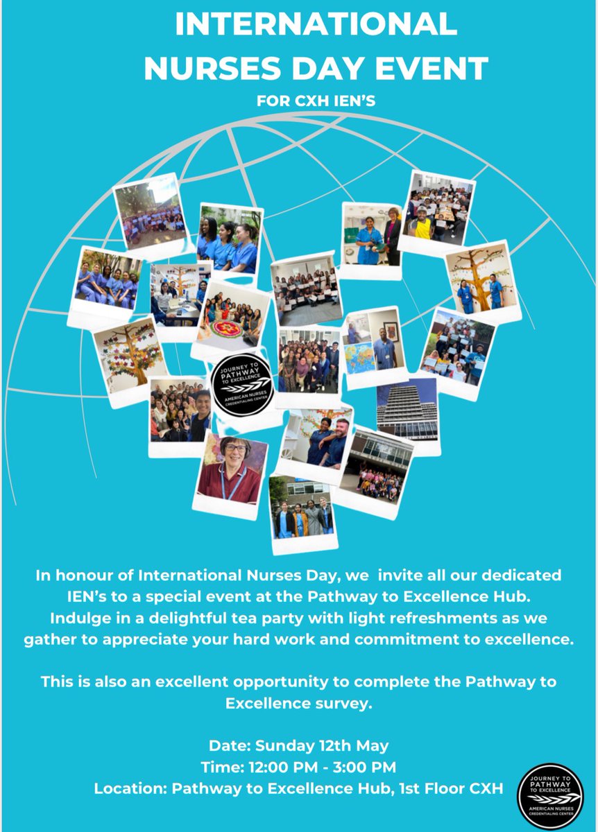 🎉 Join us tomorrow at the Pathway to Excellence hub as we celebrate our incredible IENs! 🌟 All are welcome to join in the festivities, enjoy some cake, & complete our survey. See you there! #IEN #celebration #PathwayToExcellence 🍰🎈@SigsworthJanice @mfranmarie @ImperialPeople