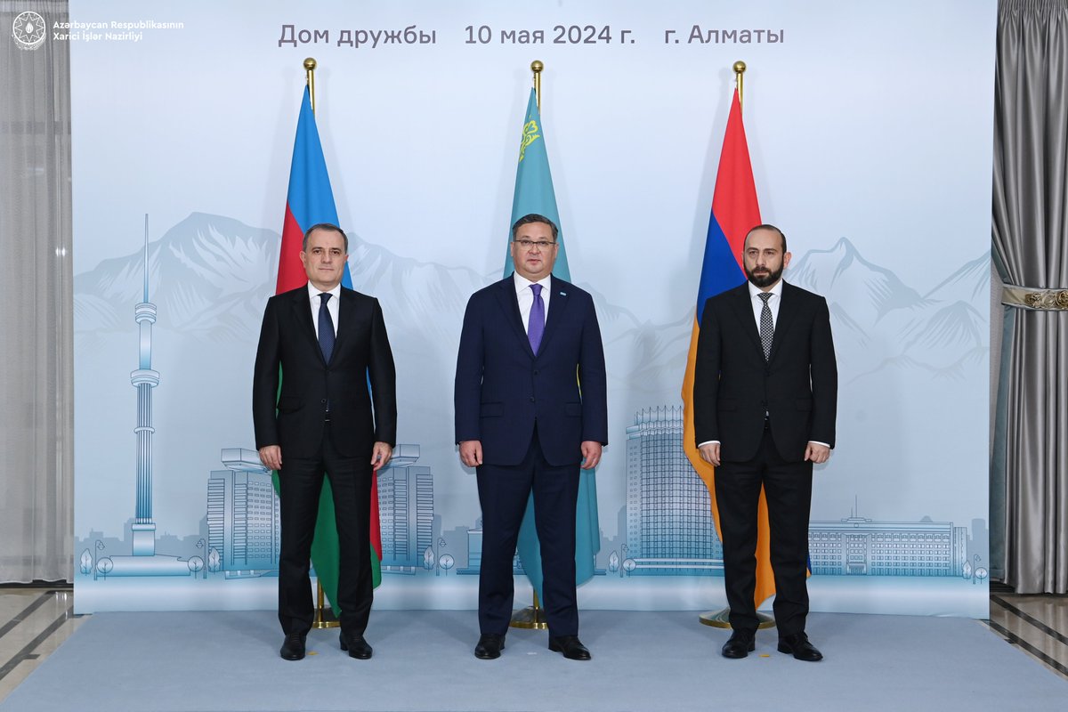 🇦🇿🇰🇿🇦🇲On 10-11 May 2024 negotiations were held between Jeyhun Bayramov, Minister of Foreign Affairs of the Republic of #Azerbaijan, and Ararat Mirzoyan, Minister of Foreign Affairs of the Republic of #Armenia, in Almaty, Kazakhstan. The Ministers welcomed the progress on…