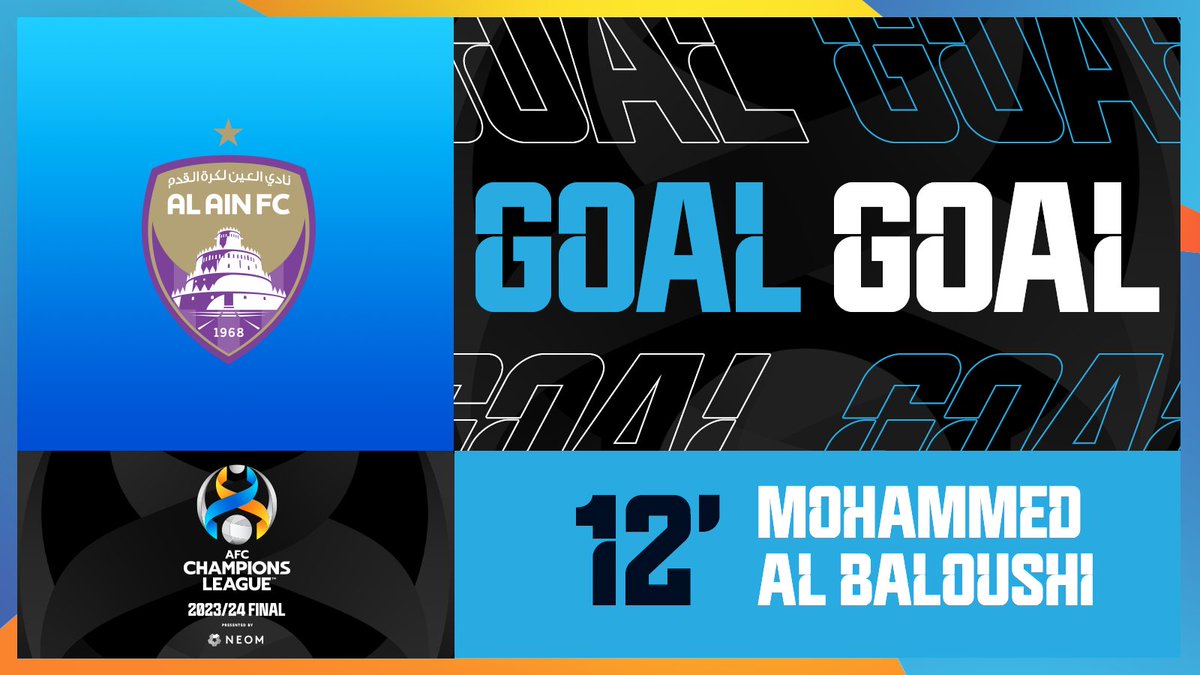 ⚽️ GOAL | 🇯🇵 Yokohama F. Marinos 0️⃣-1️⃣ Al Ain 🇦🇪 🤩 We have the opener! ⚡️ Mohammed Al Baloushi is fastest to react to the rebound and puts his side in front early! 📺 Watch 𝙇𝙄𝙑𝙀 gtly.to/qs_gZzTRJ #ACLFinal | #YFMvAIN