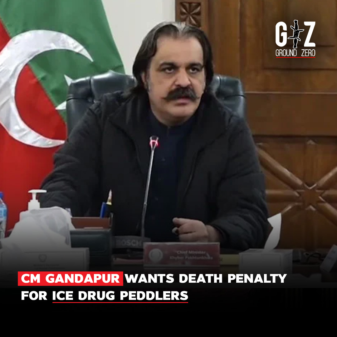KP CM Ali Amin Gandapur plans to introduce the death penalty for the drug ice (crystal meth), citing its destructive impact on youth. For further details, click on the link.
groundzero.pk

#KP #DrugAbuse #CrystalMeth #Ice #Youth #PublicHealth