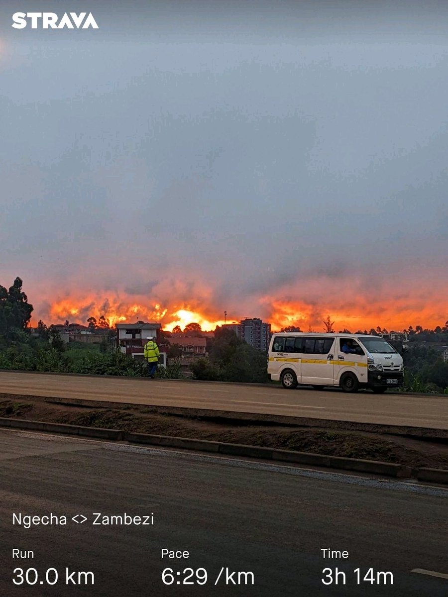 Sunrise view from morning run, at Kikuyu-Gitaru stretch at Eastern bypass:-)