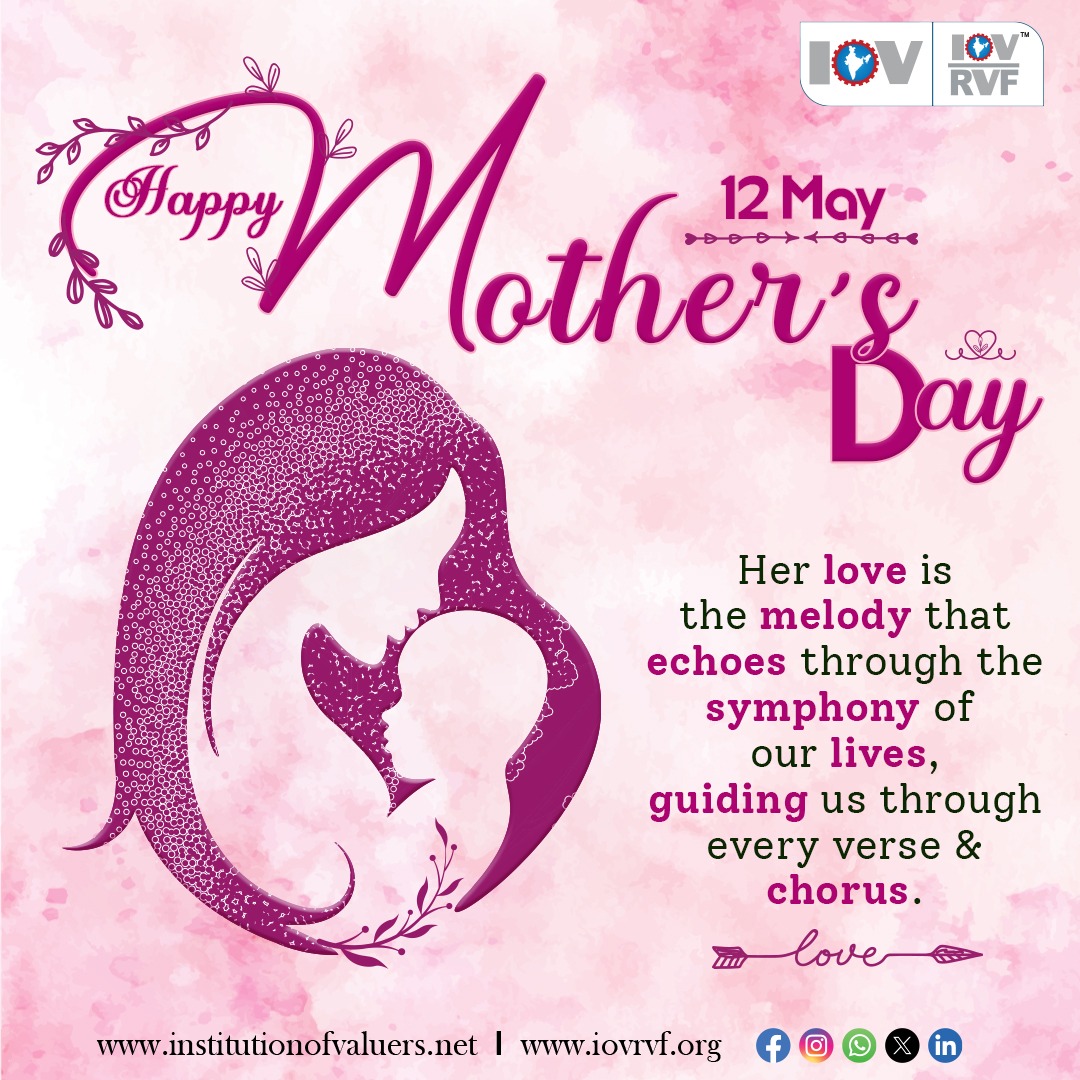 This Mother's Day, let's honour the guiding lights, the silent strength, and the unconditional love that mothers bring into our lives, today and every day. #happymothersday2024 #HappyMothersDayToAll #HappyMothersDayMom #india #mothersday #unconditionallove #IOV #IOVRVF