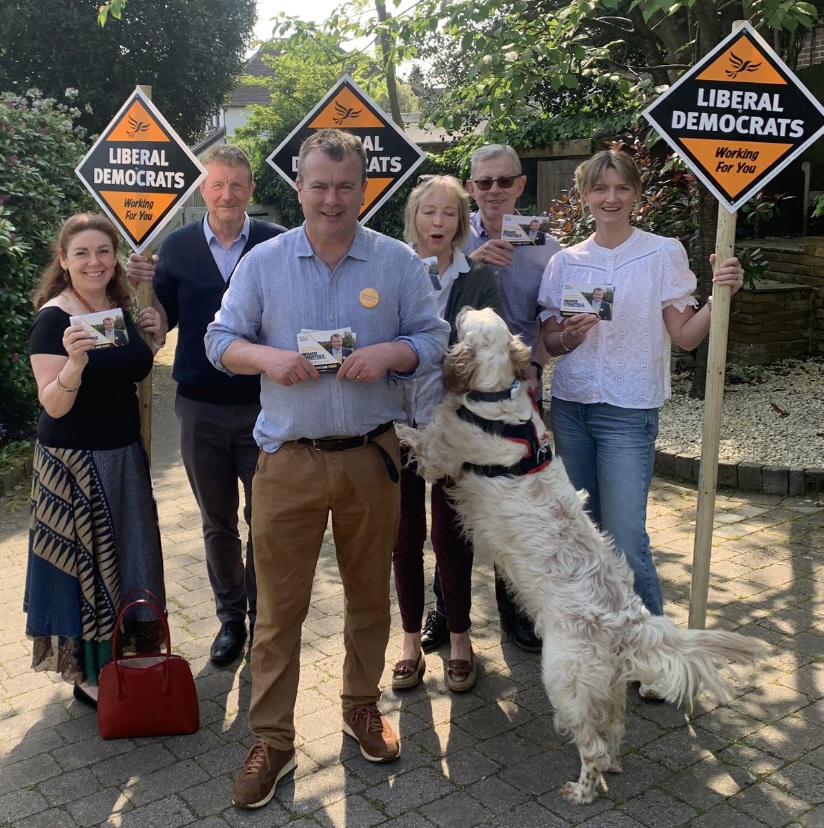 Even Orlando the dog is excited to get back out canvassing for the General Election. If you'd like to suppport @Richardfor7oaks to become the Lib Dem MP for #Sevenoaks, pls contact us here: buff.ly/4czhFrJ