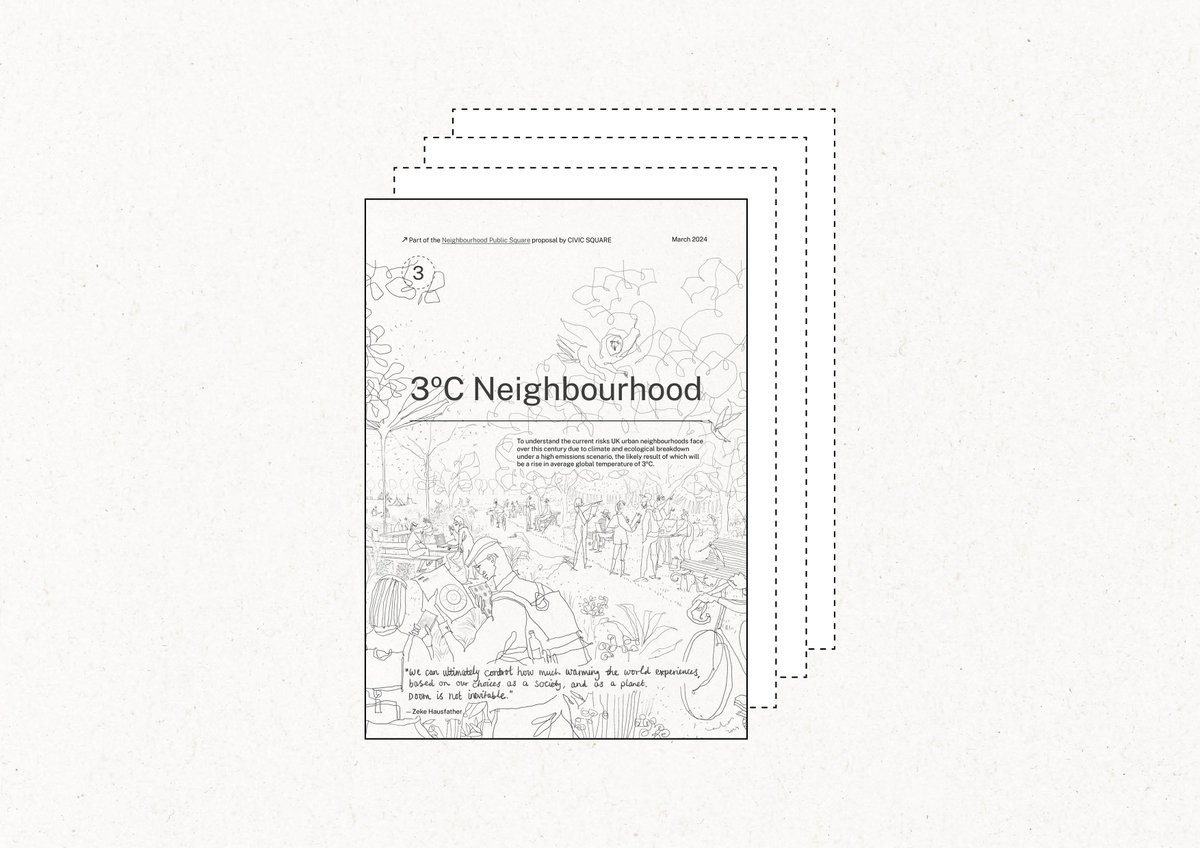 ImmyKaur's tweet image. What might transformative action at the scale of the neighbourhood, look like when it’s co - led by the people who live there? 

3ºC Neighbourhood is a new piece of research co-authored by @CIVIC_SQUARE @DarkMatter_Labs on the risks UK urban neighbourhoods face due to climate +…