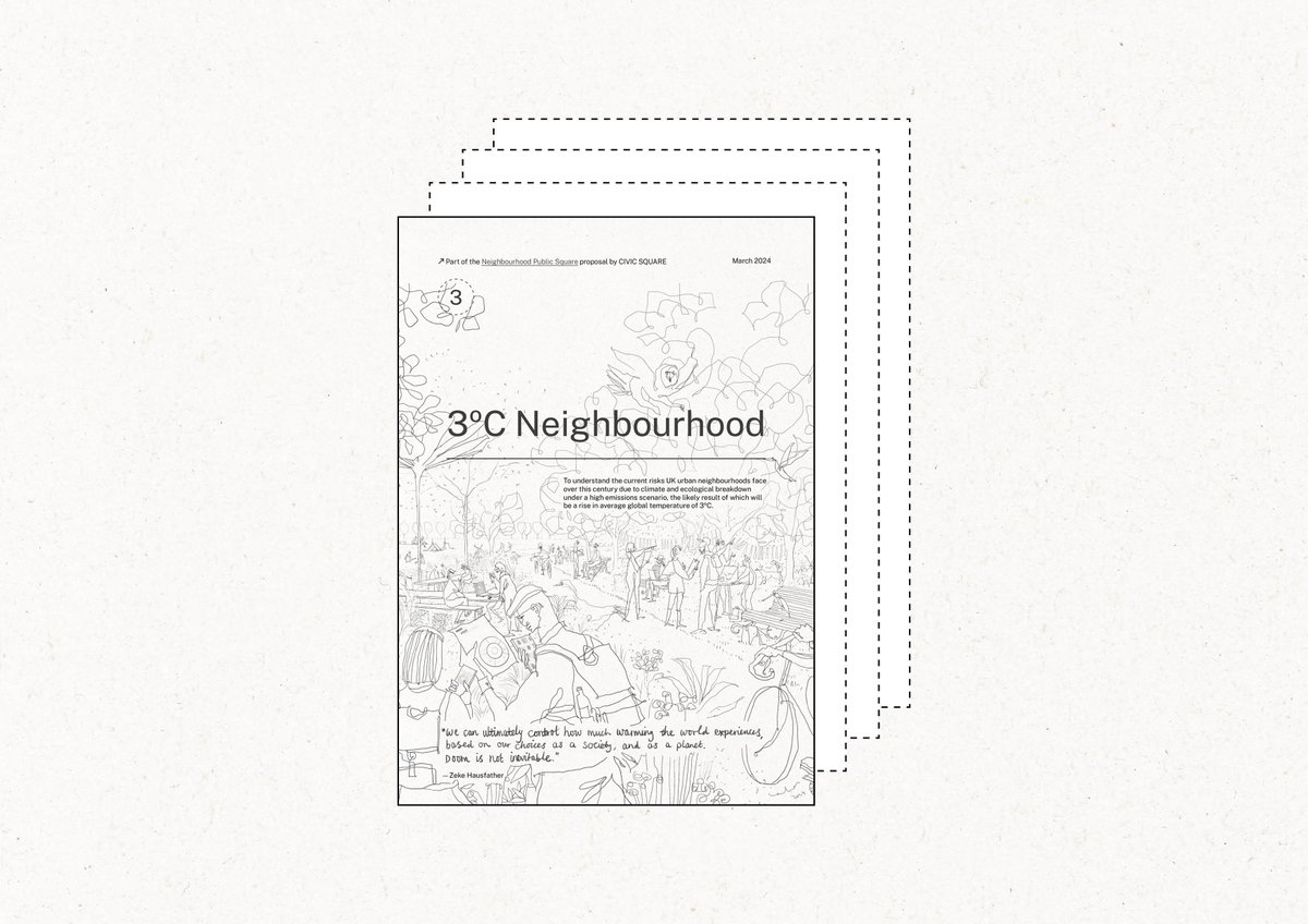 What might transformative action at the scale of the neighbourhood, look like when it’s co - led by the people who live there? 3ºC Neighbourhood is a new piece of research co-authored by @CIVIC_SQUARE @DarkMatter_Labs on the risks UK urban neighbourhoods face due to climate +…