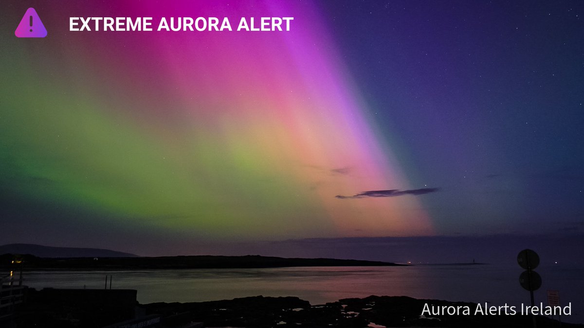 🟣Extreme Aurora Alert in place for tonight For the latest on tonight's aurora view here 👉donegalweatherchannel.ie/live-aurora-no… #aurora #ireland #northernlights #auroraborealis #astronomy #europe #astro #space #spaceweather