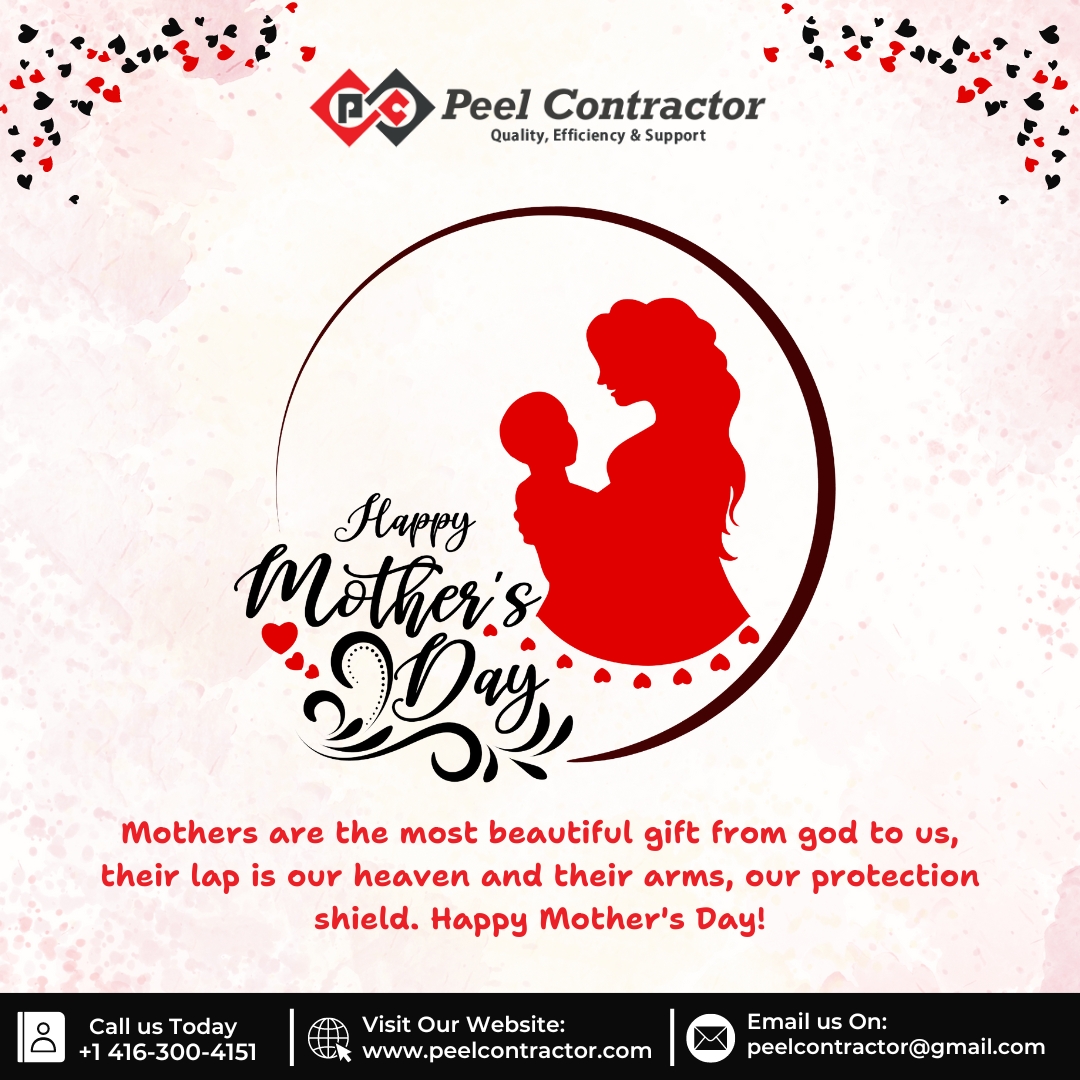 🌼 Happy Mother's Day from Peel Contractor! 🌼
To all the wonderful moms out there, thank you for your love, strength, and endless support. Today is all about you!  💖
.
.
#HappyMothersDay #PeelContractor #MomLove #RelaxAndRejuvenate