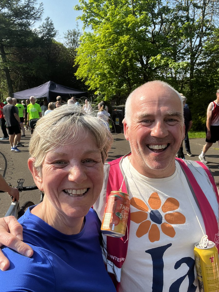 Brilliant to join #Springburn Parkrun for their 10th birthday and @elsieortong’s first ever @parkrunUK. Fantastic atmosphere great course, lovely volunteers and cake!! #PeopleMakeGlasgow