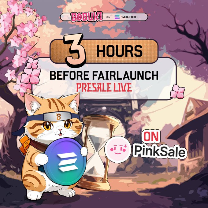 $BOBUKI Fairlaunch Presale coming in 3 hours, and it’s about to go crazy! 🤯

Strap in because the $BOBUKI madness is about to creep in! 🥷

Pinksale Link : pinksale.finance/solana/launchp…