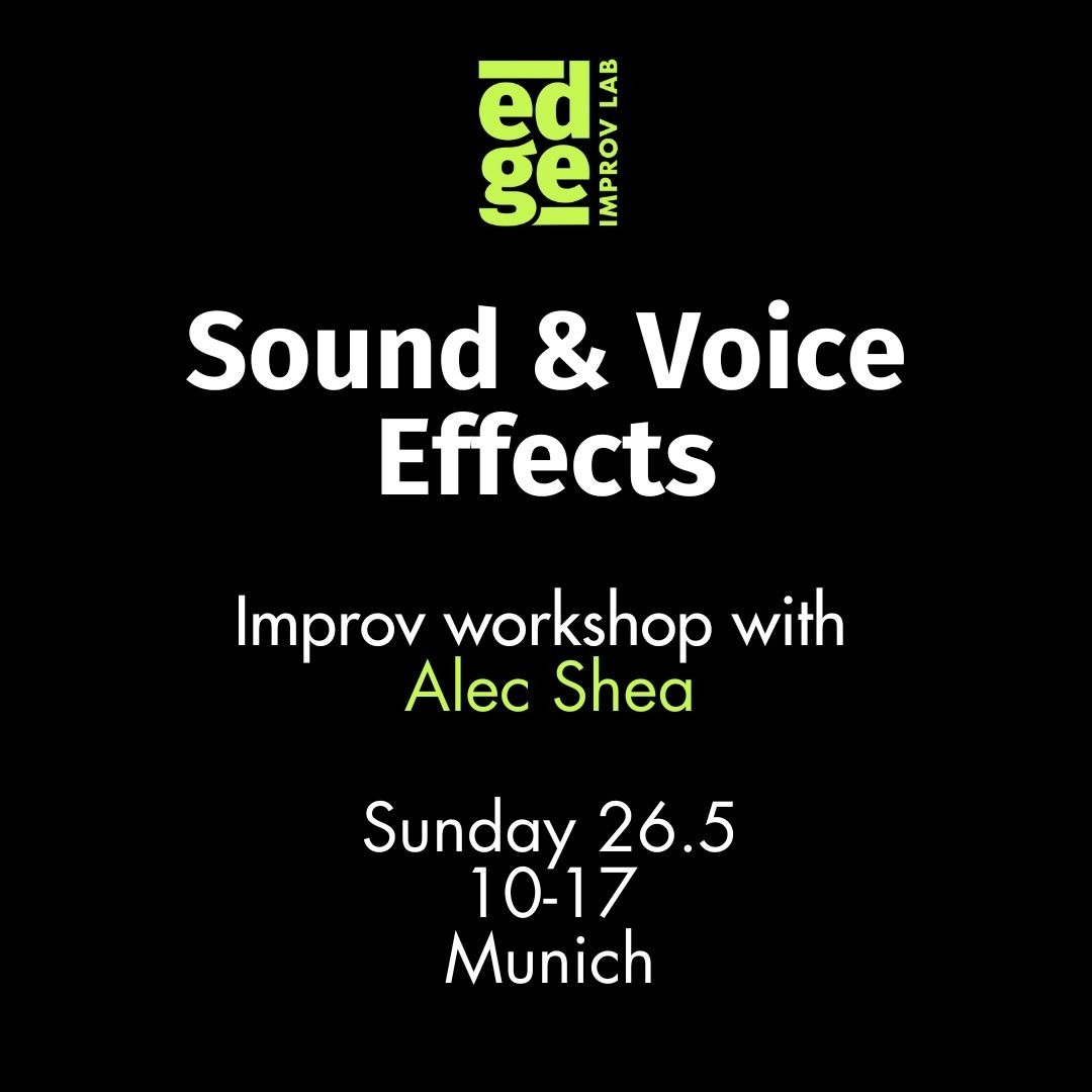 Later this month I'll be co-running an improv workshop focused on sound effect and using your voice! Anyone Munich-based looking for a fun way to learn more about either or both voice work and improv, come along! It'll be insanely fun! tickettailor.com/events/edgeimp…
