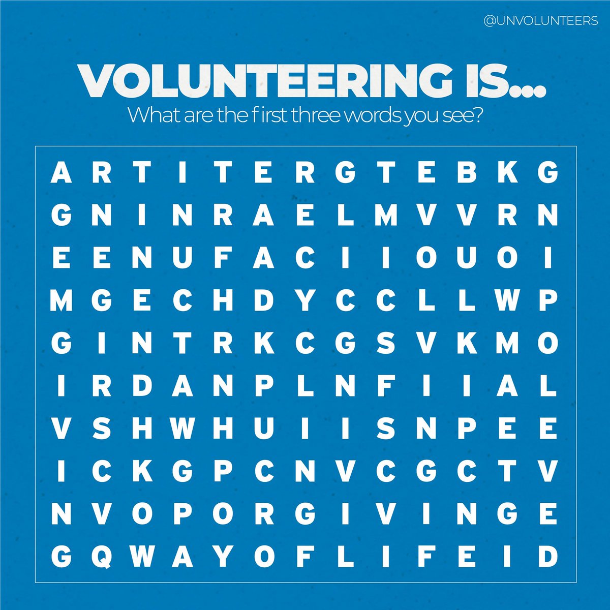 Weekend trivia👇🏾 Volunteering is...? Discover at least 3 missing words, and comment below!