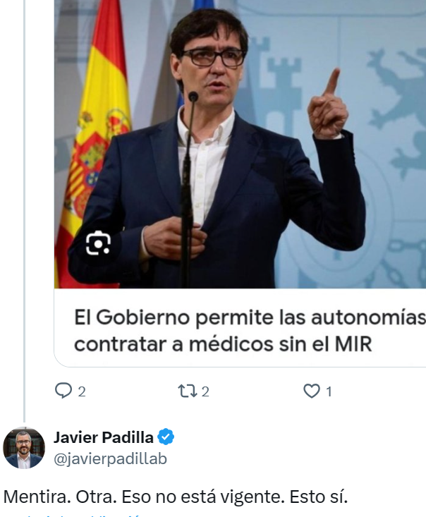 Hospital_ET's tweet photo. @javierpadillab @OBShealth @sanidadgob @Monica_Garcia_G ¿Qué hace @sanidadgob para impedir que los #sinMIR ejerzan en #SanidadPública?
¿Por qué @sanidadgob NO SANCIONA las CCAA donde los que NO se han sacado el MIR "tutelan" a R3?
@semfyc
¿Por qué @sanidadgob permite a los #sinMIR cobrar MÁS que los MIR?
https://t.co/zYcbx99EUt https://t.co/cKa7SCDVF8