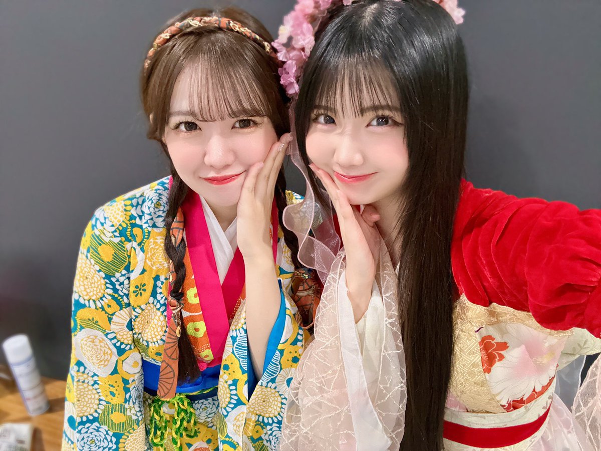 お久しぶりな静にゃんと小せんちゃん🪭🌼

#義経千本桜 #SKE48 #愛のホログラム 
#現地でツーショット撮影会