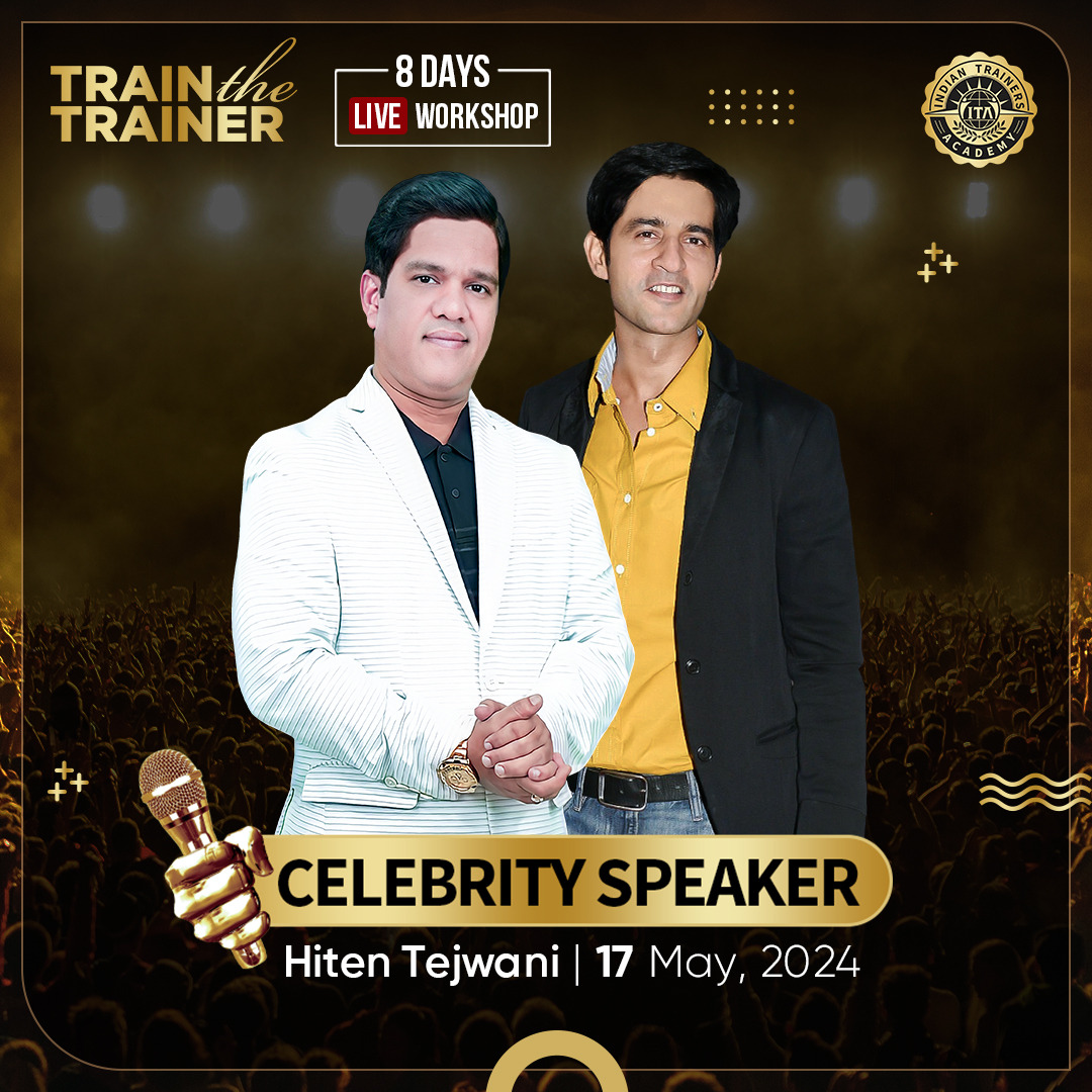 🌟✨ Special Announcement! ✨🌟

🙏 We are excited to welcome the talented Mr. Hiten Tejwani to our Train The Trainer program conducted by India's Best Trainer Mr Sudarshan Sabat on May 17th, 2024. 

#HitenTejwani #TrainTheTrainer #Actor #Resilience #CommunicationSkills