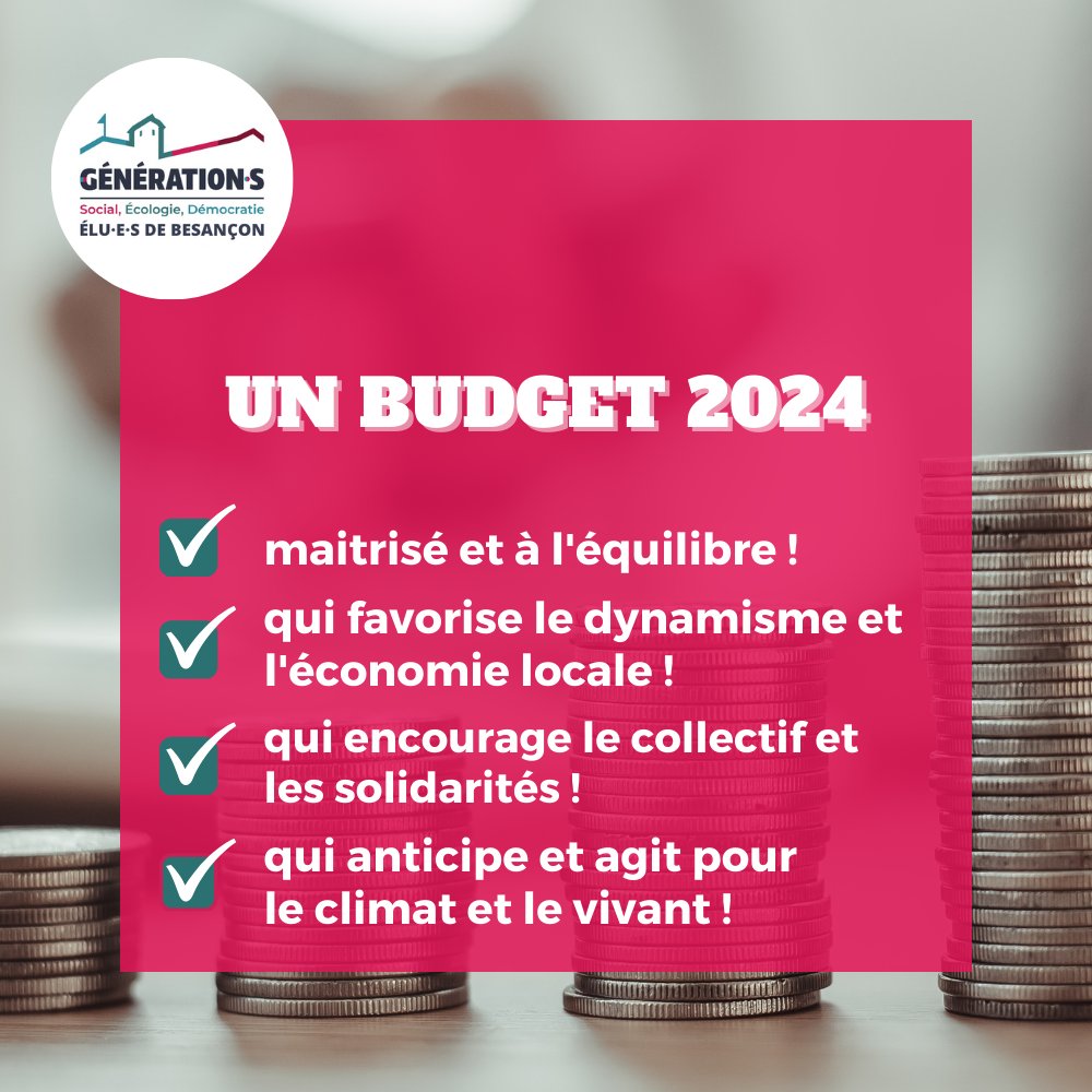 Zoom n°1 sur le #Budget2024 💶 

Lors du dernier #ConseilMunicipal, vos élu·e·s ont voté pour le Budget de la Ville de Besançon

👉 Découvrez nos slides explicatives sur le fonctionnement et l'investissement de ce budget

#Besançon #CMBesac #budget #transitionecologique
[1/2]