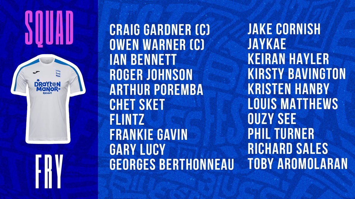 Here's how the teams line-up for this afternoon's BluesFest 2024 match, in aid of @BCFCCommunity! 💙 Which team are you backing to take the W? 🏆