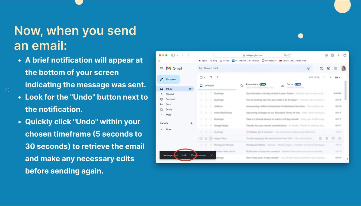 Never Hit Send by Mistake Again!

Enable Undo Send in Gmail and avoid email mishaps.

Follow these steps to activate the feature and regain control of your messages.

#EmailTips #UndoSend #Nimblechapps #MobileAppDevelopment #WebsiteDevelopment