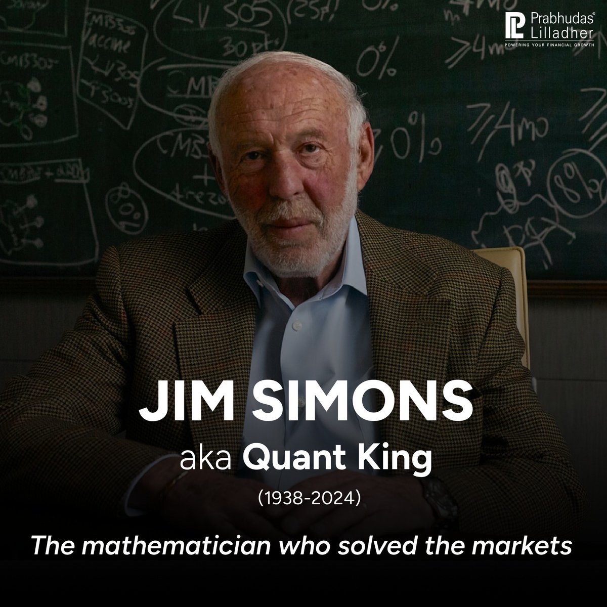 Bidding goodbye to a legend is never easy!

#JimSimons , the man who made quantitative investing mainstream, has passed away🙏🏻

#King #Finance #investor #quantitativeinvesting #WallStreet #Medallionfund #renaissancetechnologies #StockMarket #StockMarketNews #prabhudaslliladher