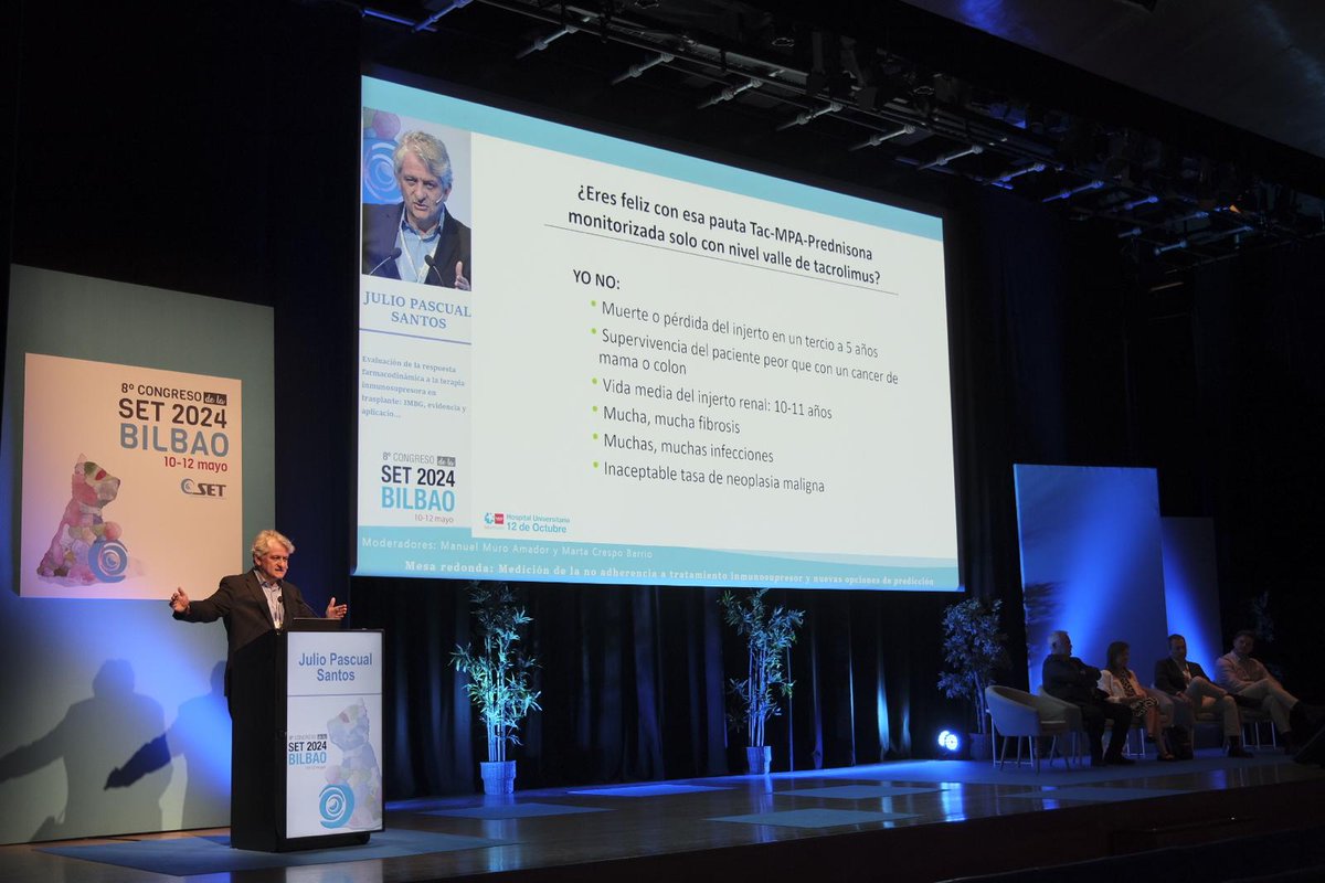 💥Ahora en la Sala 0B de #SET2024 👉Mesa redonda: Medición de la no adherencia a tratamiento inmunosupresor y nuevas opciones de predicción 👇