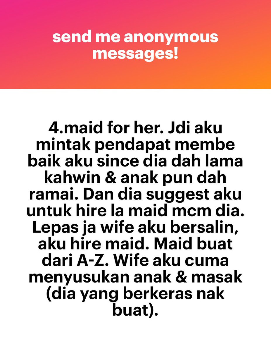meinmokhtar's tweet image. Ada orang pernah cakap. Kalau ang mampu beli rumah harga 4.5k bulan2, baik beli rumah harga 2.5k ja bulan2. Lagi 2k hire maid. Senang hidup dia habaq.