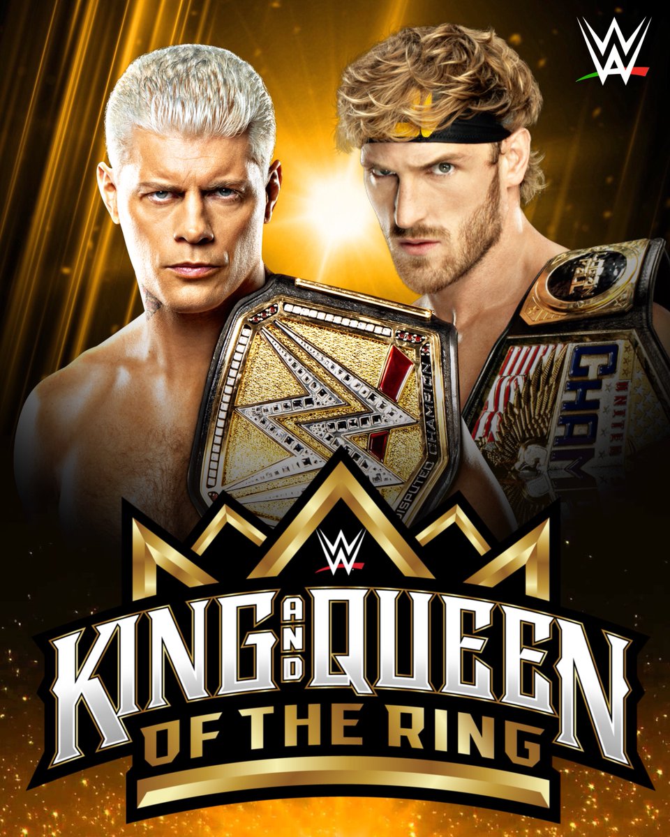 🚨A #WWEKingAndQueen sarà Champion vs. Champion: @CodyRhodes difenderà l’Undisputed #WWE Championship contro @LoganPaul 💥👀