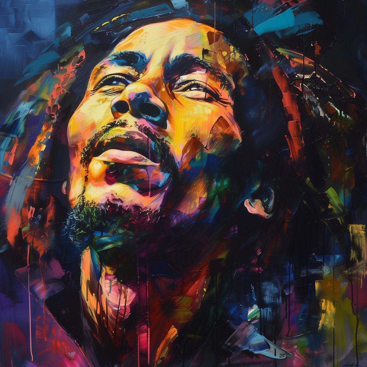 ' A Painting Art Of Bob Marley ' available on @foundation @base Reserve: 0.03 Eth foundation.app/collection/bm-… Kindly mint yours 💎