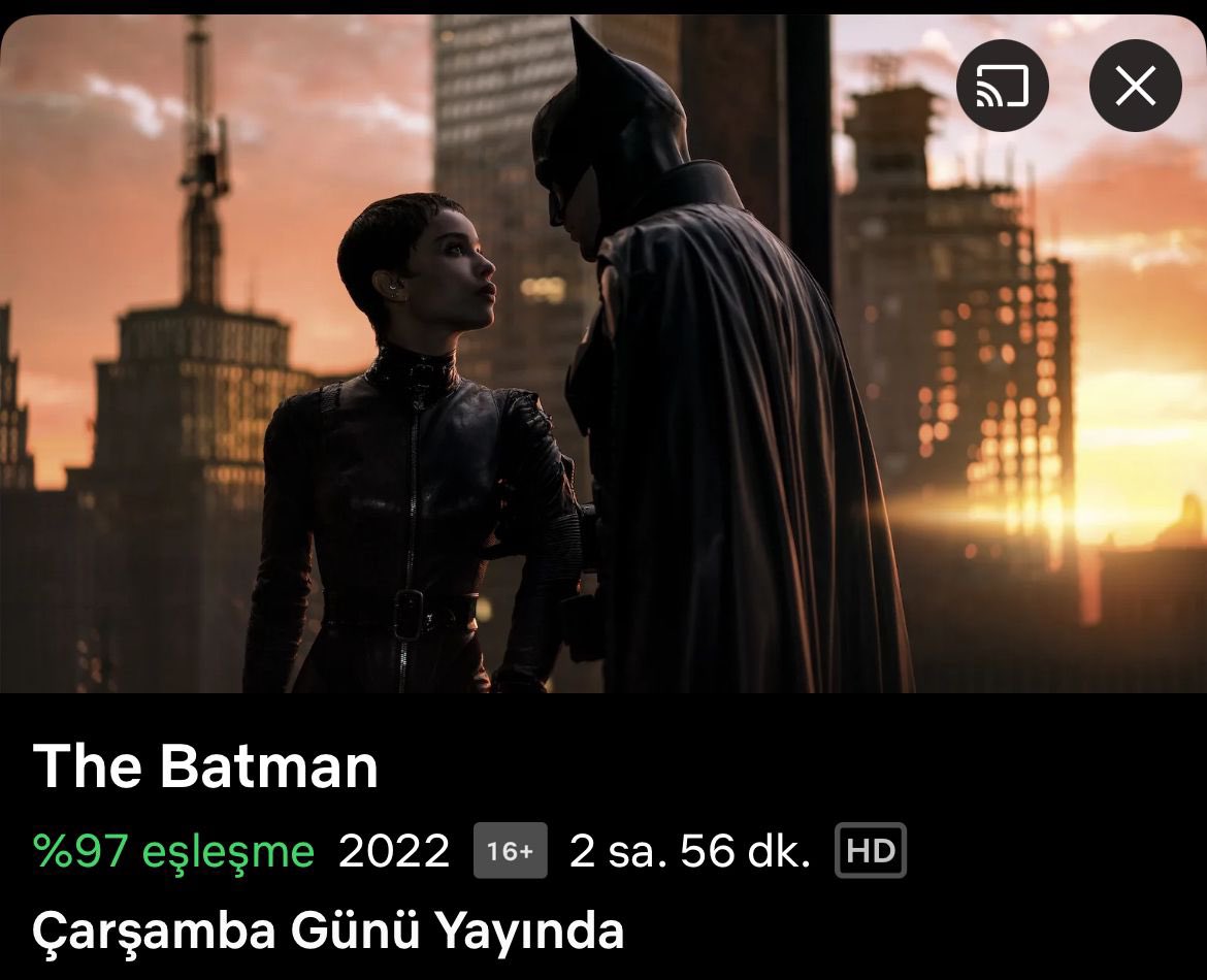The Batman, 15 Mayıs Çarşamba günü Netflix Türkiye kütüphanesine eklenecek 🦇