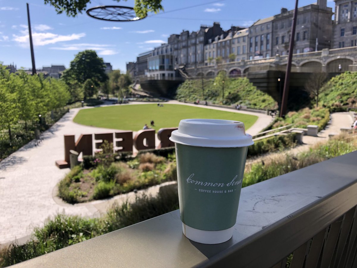 It is super sunny in #Aberdeen and having a lovely, relaxing morning wandering, looking at art, and enjoying cafe culture. Should have got iced coffee though ⁦@visitabdn⁩ #scotland