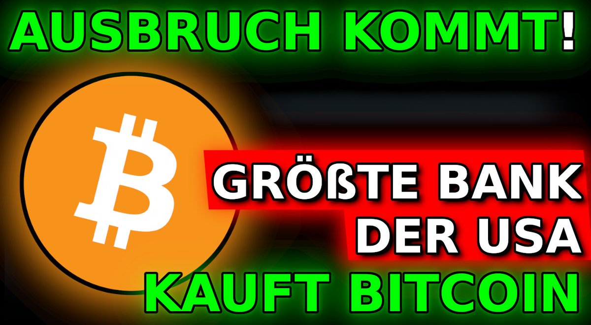 Beim #Bitcoin mehren sich die Kaufsignale.

Steigende Kurse werden wahrscheinlicher und jetzt fängt auch noch die größte Bank der USA, <a href="/jpmorgan/">J.P. Morgan</a> an #BTC zu kaufen.

Alles Wissenswerte ab 15:00 Uhr:

👉youtu.be/ronfz_oS_Hs

🚀🚀🚀