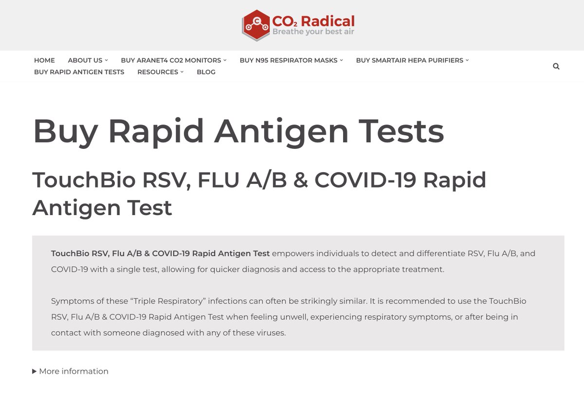 BY POPULAR DEMAND! CO2 RADICAL NOW SELLING RAPID ANTIGEN TESTS There are all kinds of reasons why people want / need to know what they've got or haven't got and we are now pleased to offer 4-way Touchbio RATs in response to requests. @CO2RadicalAus 👇 co2radical.com.au/buy-rapid-anti…